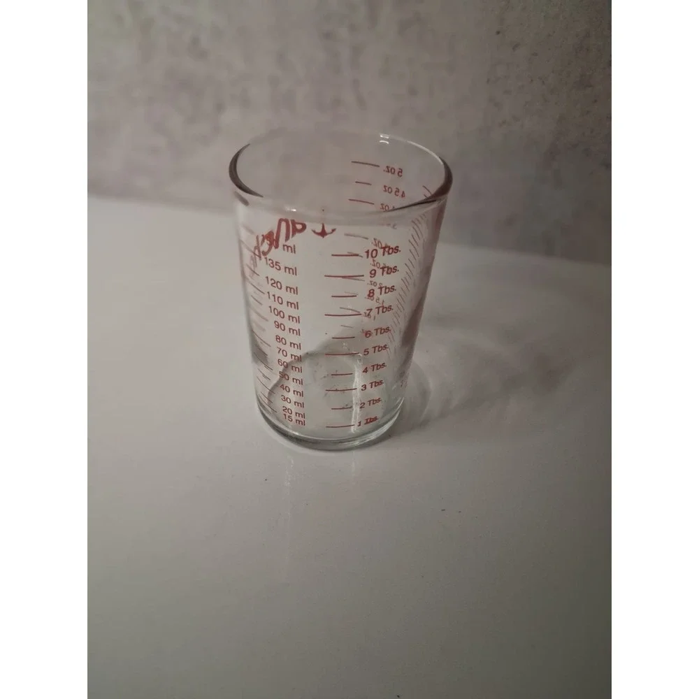 Anchor Hocking 5 oz Glass Measuring Cup Graduated USA Heavy Duty Shot Glass